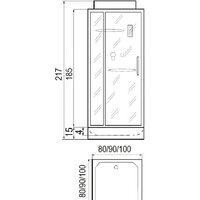 Душевая кабина River Tana 100 - Превью изображения №2 — Интернет-магазин Time-Shop
