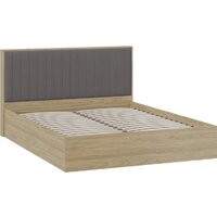 Кровать Трия Сэнди с ПМ Тип 2 160x200 (вяз благородный/велюр графит) - Превью изображения №2 — Интернет-магазин Time-Shop