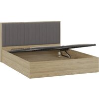 Кровать Трия Сэнди с ПМ Тип 2 160x200 (вяз благородный/велюр графит) - Превью изображения №3 — Интернет-магазин Time-Shop