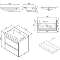  AM.PM Тумба с умывальником Pulse M91-FHX0602-WCC0602WG - Превью изображения №3 — Интернет-магазин Time-Shop