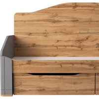 Кровать-тахта Involux Sale 90x200 с ящиками км0144 (серый шифер/дуб натюрель) - Превью изображения №5 — Интернет-магазин Time-Shop