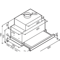 Кухонная вытяжка MAUNFELD Galaxy 60 (черный) - Превью изображения №2 — Интернет-магазин Time-Shop
