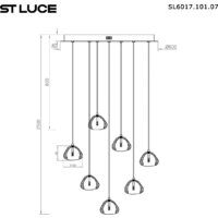 Подвесная люстра ST Luce SL6017.101.07 - Превью изображения №7 — Интернет-магазин Time-Shop