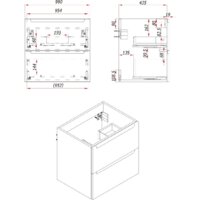  ЗОВ Тумба под умывальник Дион 100 D100LWP0M9003MKV5-KP13W (белый матовый) - Превью изображения №5 — Интернет-магазин Time-Shop