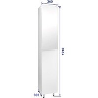  Doratiz Шкаф-пенал Аква 36 2712.396 (белый,напольный) - Превью изображения №11 — Интернет-магазин Time-Shop