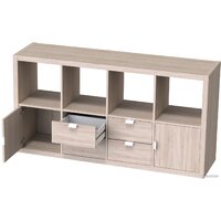 Стеллаж Mebelain Фора 8 (дуб беленый) - Превью изображения №3 — Интернет-магазин Time-Shop