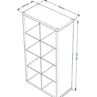 Стеллаж Mebelain Фора 8 (дуб беленый) - Превью изображения №6 — Интернет-магазин Time-Shop