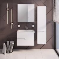  Runo Шкаф-пенал для ванной Стокгольм 35 правый (подвесной) - Превью изображения №4 — Интернет-магазин Time-Shop