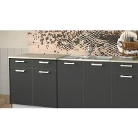 Шкаф напольный Интерлиния Компо НШ80рш2 (антрацит) - Превью изображения №2 — Интернет-магазин Time-Shop