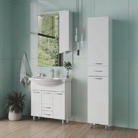  Onika Шкаф-пенал для ванной Модерн 36.17 L с корзиной 403602 - Превью изображения №2 — Интернет-магазин Time-Shop