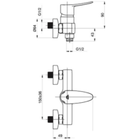 Смеситель Rubineta Static-12/K A20A08N - Превью изображения №2 — Интернет-магазин Time-Shop
