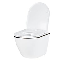 Унитаз подвесной Roxen Antares Black 530110-01B Rimless Soft Close - Превью изображения №6 — Интернет-магазин Time-Shop