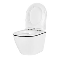 Унитаз подвесной Roxen Antares Black 530110-01B Rimless Soft Close - Превью изображения №7 — Интернет-магазин Time-Shop