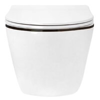 Унитаз подвесной Roxen Antares Black 530110-01B Rimless Soft Close - Превью изображения №5 — Интернет-магазин Time-Shop