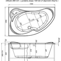 Ванна Aquanet Capri 170x110 L (с каркасом и экраном) - Превью изображения №11 — Интернет-магазин Time-Shop
