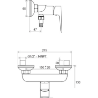 Смеситель Ravak Classic-CL 032.00/150 [X070084] - Превью изображения №2 — Интернет-магазин Time-Shop