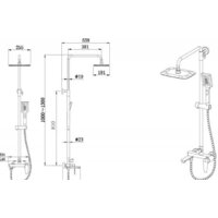 Душевая система  Bravat Arden F6351385CP-A1-RUS - Превью изображения №2 — Интернет-магазин Time-Shop