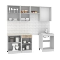 Готовая кухня Mio Tesoro Экстра-лайт 2.2 (дуб сонома/королевский опал) - Превью изображения №3 — Интернет-магазин Time-Shop