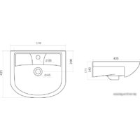Умывальник Santek Ладога-50 51x43.5 [1.WH11.0.256] - Превью изображения №2 — Интернет-магазин Time-Shop