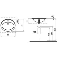 Умывальник Roca Adora 52x41 [327204000] - Превью изображения №2 — Интернет-магазин Time-Shop