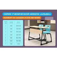 Парта Sheffilton SHT-T-TN13/3-5 (антрацит/береза) - Превью изображения №12 — Интернет-магазин Time-Shop