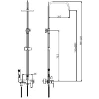 Душевая система  Haiba HB2416 - Превью изображения №2 — Интернет-магазин Time-Shop