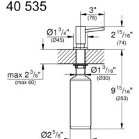 Дозатор для моющего средства Grohe Cosmopolitan 40535A00 (темный графит) - Превью изображения №3 — Интернет-магазин Time-Shop