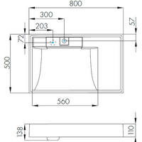 Умывальник Акватон Рейн 80 1A72113KRW010 - Превью изображения №4 — Интернет-магазин Time-Shop