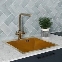 Кухонная мойка Floracio Steel F.4651.GDD - Превью изображения №2 — Интернет-магазин Time-Shop