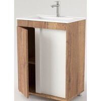  Дабер Тумба под умывальник 013 WeltWasser Deilbach 7517-60 Т13.6W.0.21 (дуб галифакс/белый) - Превью изображения №2 — Интернет-магазин Time-Shop