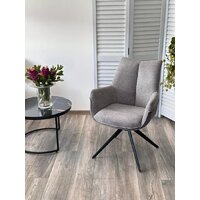 Стул с подлокотниками M-City Pontus 626M05484 (KN01-03 серыйBZ1046-02 темно-серыйчерный) - Превью изображения №3 — Интернет-магазин Time-Shop