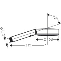 Душевая лейка Hansgrohe Pulsify Select 105 3jet Activation 24100000 (хром) - Превью изображения №9 — Интернет-магазин Time-Shop