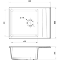 Кухонная мойка GranFest GF-LV-660L (топаз) - Превью изображения №4 — Интернет-магазин Time-Shop