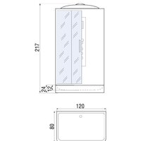 Душевая кабина River Vitim 120/80/24 МТ - Превью изображения №2 — Интернет-магазин Time-Shop