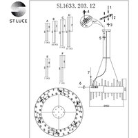 Подвесная люстра ST Luce SL1633.203.12 - Превью изображения №7 — Интернет-магазин Time-Shop