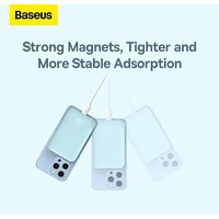 Внешний аккумулятор Baseus Magnetic Wireless PPCX020003 6000mAh (голубой) - Превью изображения №5 — Интернет-магазин Time-Shop
