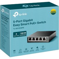 Настраиваемый коммутатор TP-Link TL-SG105MPE - Превью изображения №3 — Интернет-магазин Time-Shop