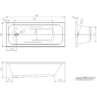 Ванна Ventospa Mitra 170x70 (с ножками) - Превью изображения №9 — Интернет-магазин Time-Shop