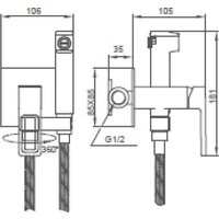 Гигиенический душ Gappo G7217-3 - Превью изображения №2 — Интернет-магазин Time-Shop
