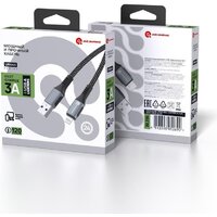 Кабель Atomic 30.395 USB Type-A - Lightning (1.2 м, черный) - Превью изображения №2 — Интернет-магазин Time-Shop