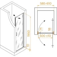 Душевая дверь RGW LE-003Gr 351200306-110 - Превью изображения №2 — Интернет-магазин Time-Shop