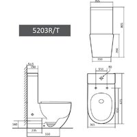 Унитаз напольный Grado GD-5203R Моно (с сиденьем) - Превью изображения №3 — Интернет-магазин Time-Shop