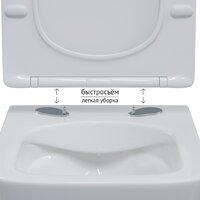 Унитаз подвесной Berges Wasserhaus Floe S Rimless + АТОМ 410 AT-043337 (с сиденьем) - Превью изображения №6 — Интернет-магазин Time-Shop