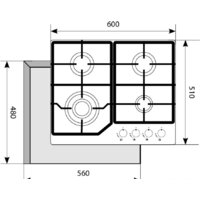 Варочная панель Akpo PGA 604 LGC IV - Превью изображения №2 — Интернет-магазин Time-Shop