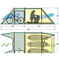 Треккинговая палатка AlexikA Tunnel 3 (зеленый) - Превью изображения №12 — Интернет-магазин Time-Shop