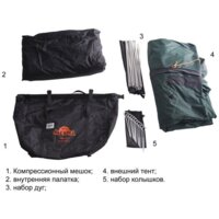 Треккинговая палатка AlexikA Tunnel 3 (зеленый) - Превью изображения №11 — Интернет-магазин Time-Shop