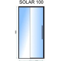 Душевая дверь Rea Solar 100 (золото/прозрачное стекло) - Превью изображения №5 — Интернет-магазин Time-Shop