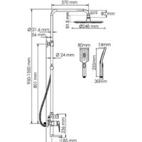 Душевая система  Wasserkraft A155.259.201.BG - Превью изображения №3 — Интернет-магазин Time-Shop