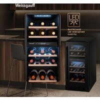 Винный шкаф Weissgauff WWCI-26 DB DualZone - Превью изображения №3 — Интернет-магазин Time-Shop
