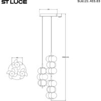 Подвесная люстра ST Luce SL6121.403.03 - Превью изображения №6 — Интернет-магазин Time-Shop